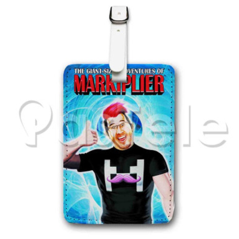 Markiplier Smile Custom Luggage Tags PU Leather Travel Baggage Name ID Labels Tag