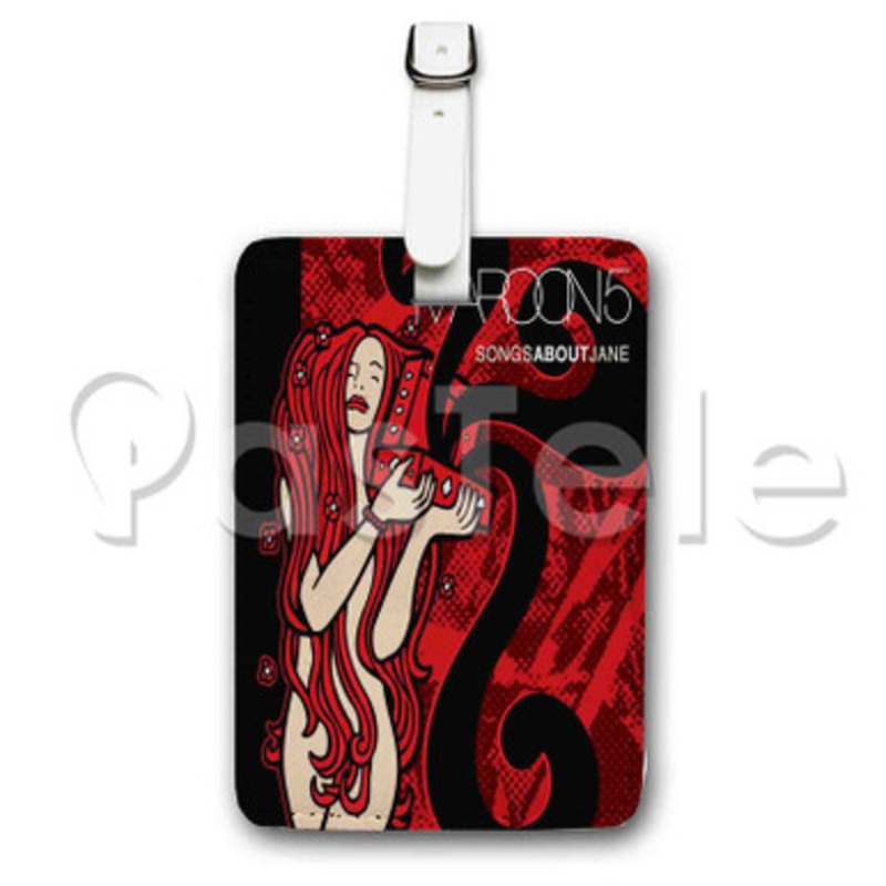 Maroon 5 Songs About Jane Custom Luggage Tags PU Leather Travel Baggage Name ID Labels Tag
