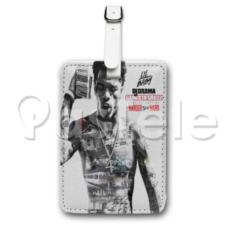 My Drip Lil Baby Custom Luggage Tags PU Leather Travel Baggage Name ID Labels Tag