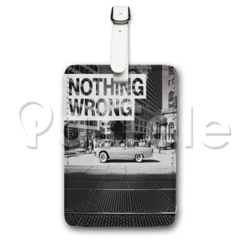 Nothing Wrong G Eazy Custom Luggage Tags PU Leather Travel Baggage Name ID Labels Tag
