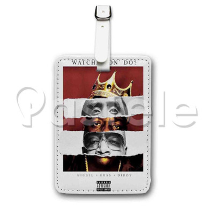 Watcha Gon Do Puff Daddy Feat Biggie Rick Ross Custom Luggage Tags PU Leather Travel Baggage Name ID Labels Tag
