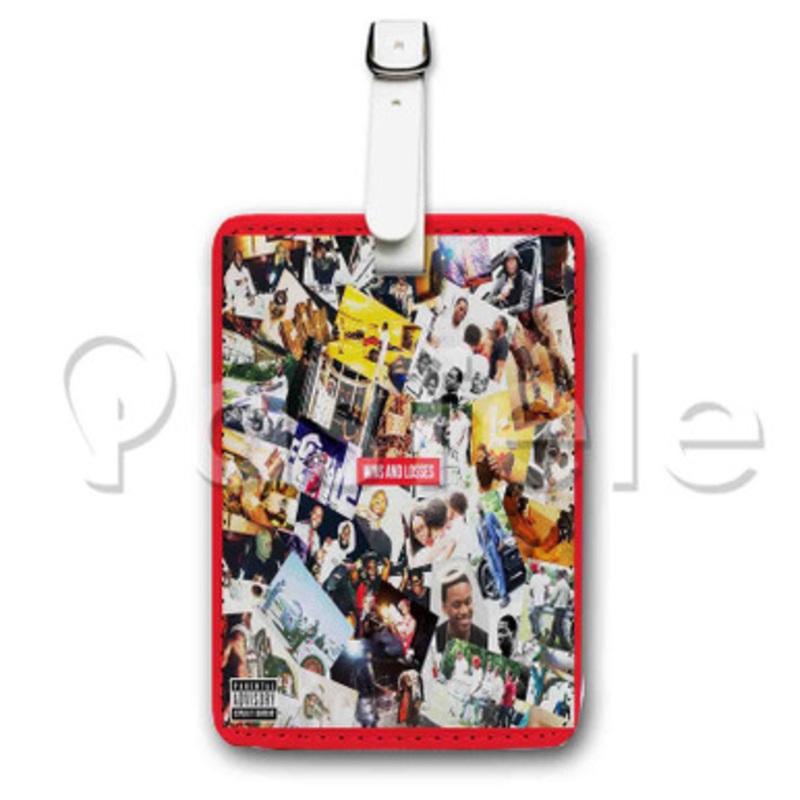 Wins And Losses Meek Mill Custom Luggage Tags PU Leather Travel Baggage Name ID Labels Tag