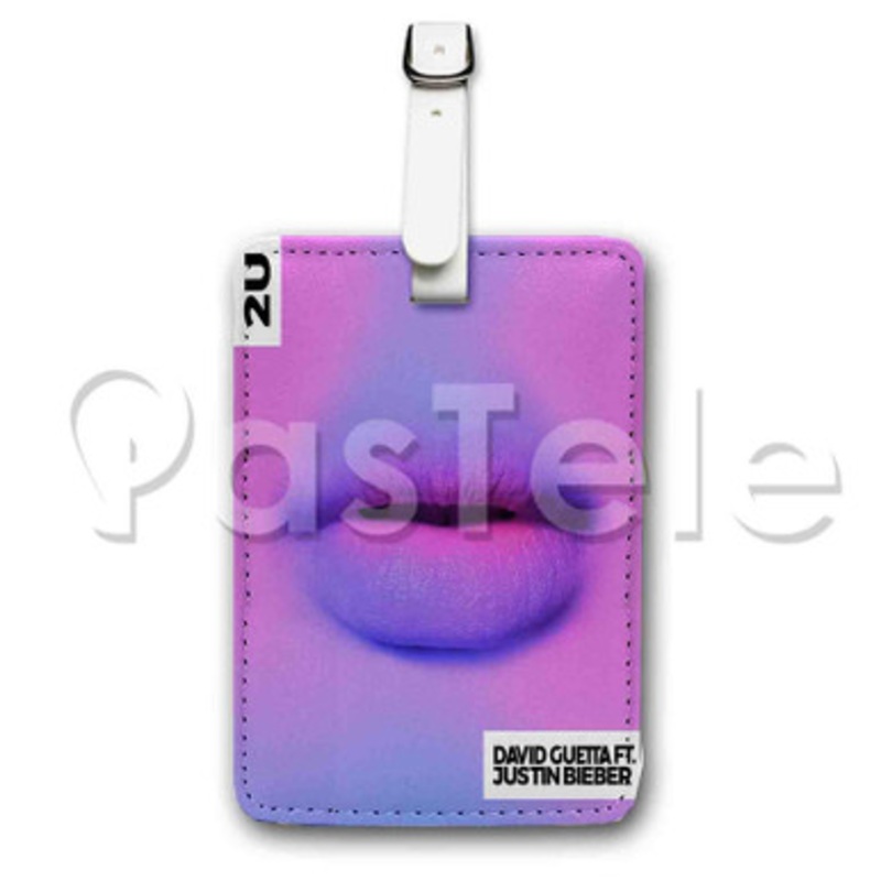 2 U David Guetta feat Justin Bieber Custom Luggage Tags PU Leather Travel Baggage Name ID Labels Tag