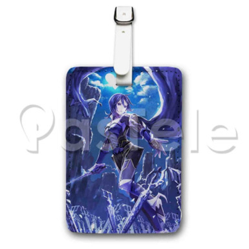 Aqua Kingdom Hearts Custom Luggage Tags PU Leather Travel Baggage Name ID Labels Tag