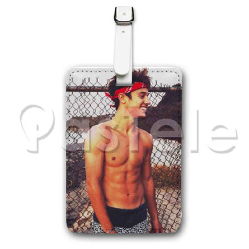 Cameron Dallas Custom Luggage Tags PU Leather Travel Baggage Name ID Labels Tag
