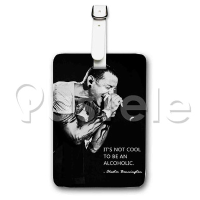 Chester Bennington Quotes Custom Luggage Tags PU Leather Travel Baggage Name ID Labels Tag