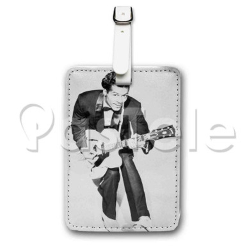 Chuck Berry Custom Luggage Tags PU Leather Travel Baggage Name ID Labels Tag