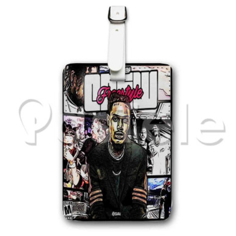 Crew Freestyle Fetty Wap Custom Luggage Tags PU Leather Travel Baggage Name ID Labels Tag