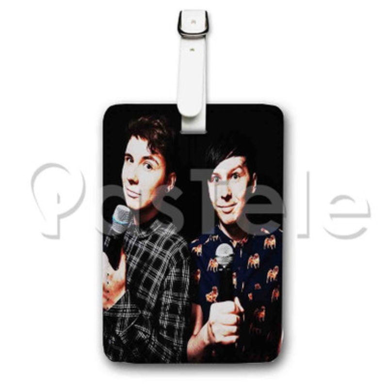 Dan Phil Custom Luggage Tags PU Leather Travel Baggage Name ID Labels Tag
