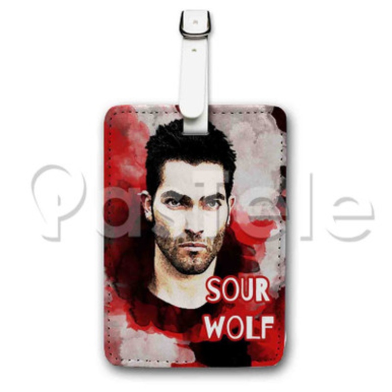 Derek Sour Wolf Custom Luggage Tags PU Leather Travel Baggage Name ID Labels Tag