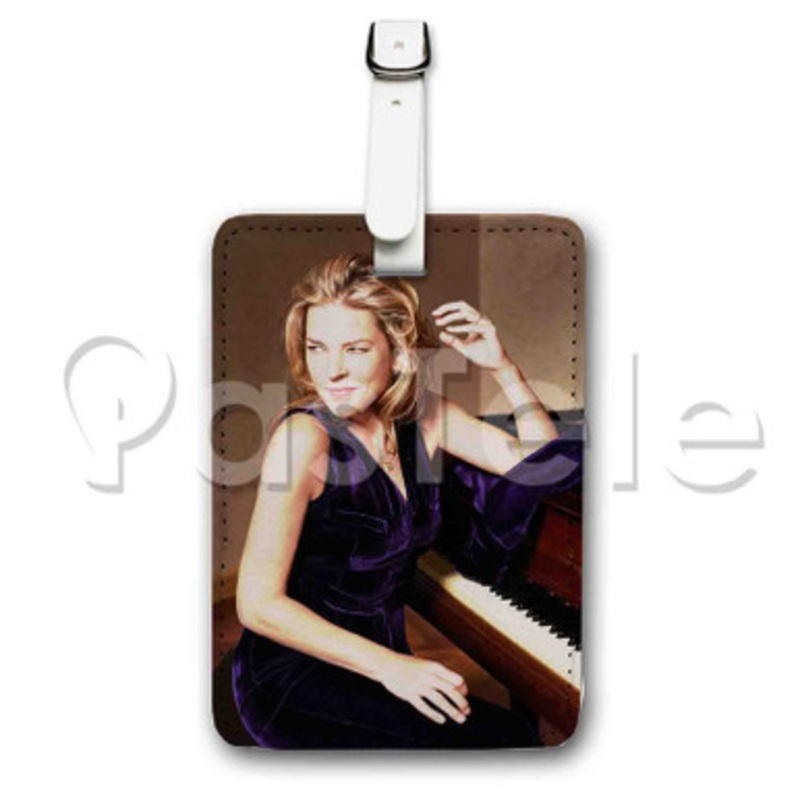 Diana Krall Custom Luggage Tags PU Leather Travel Baggage Name ID Labels Tag