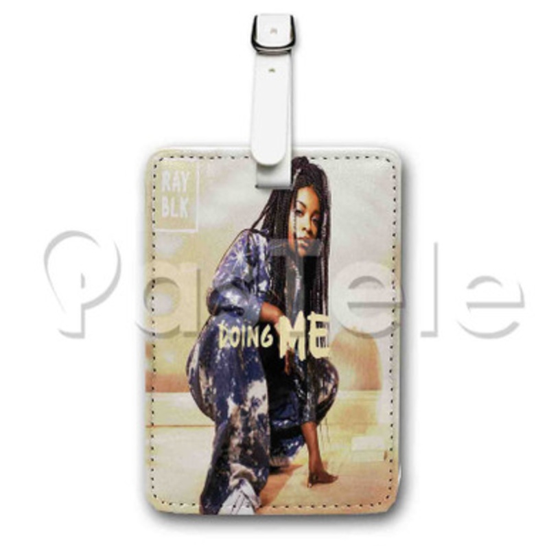 Doing Me RAY BLK Custom Luggage Tags PU Leather Travel Baggage Name ID Labels Tag