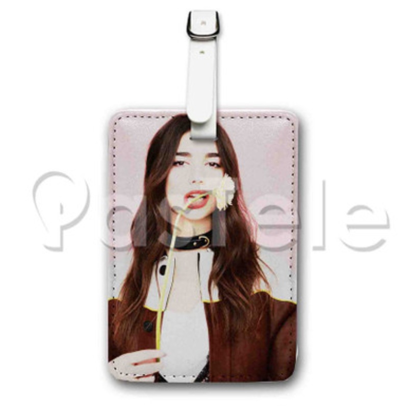 Dua Lipa Custom Luggage Tags PU Leather Travel Baggage Name ID Labels Tag