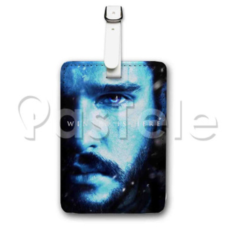 Game of Thron Winter is Here 3 Custom Luggage Tags PU Leather Travel Baggage Name ID Labels Tag