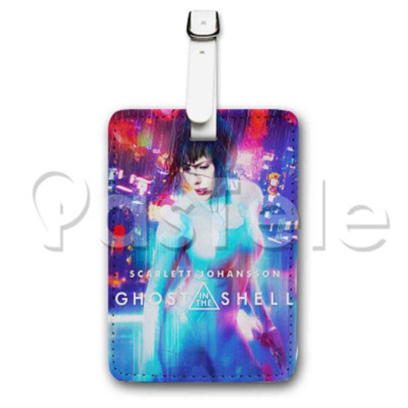 Ghost in the Shell Custom Luggage Tags PU Leather Travel Baggage Name ID Labels Tag