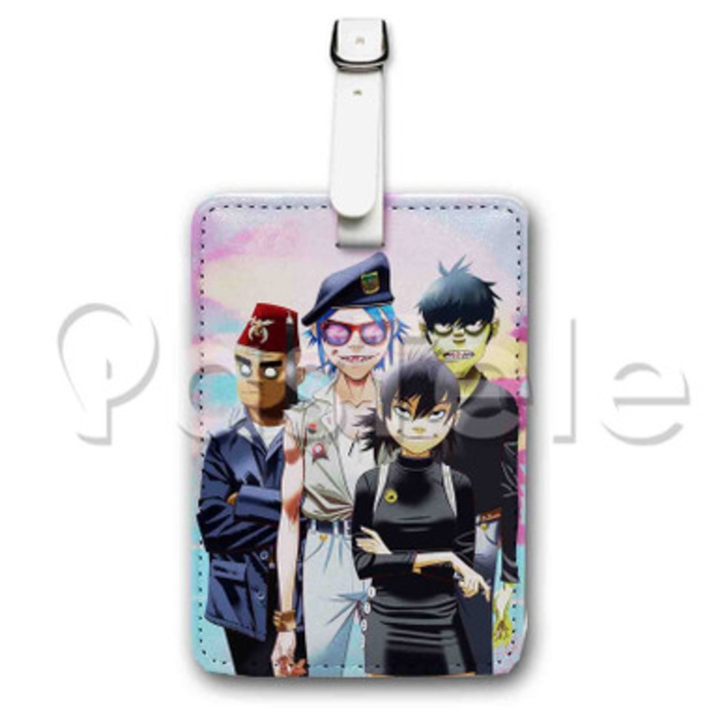 Gorillaz Custom Luggage Tags PU Leather Travel Baggage Name ID Labels Tag