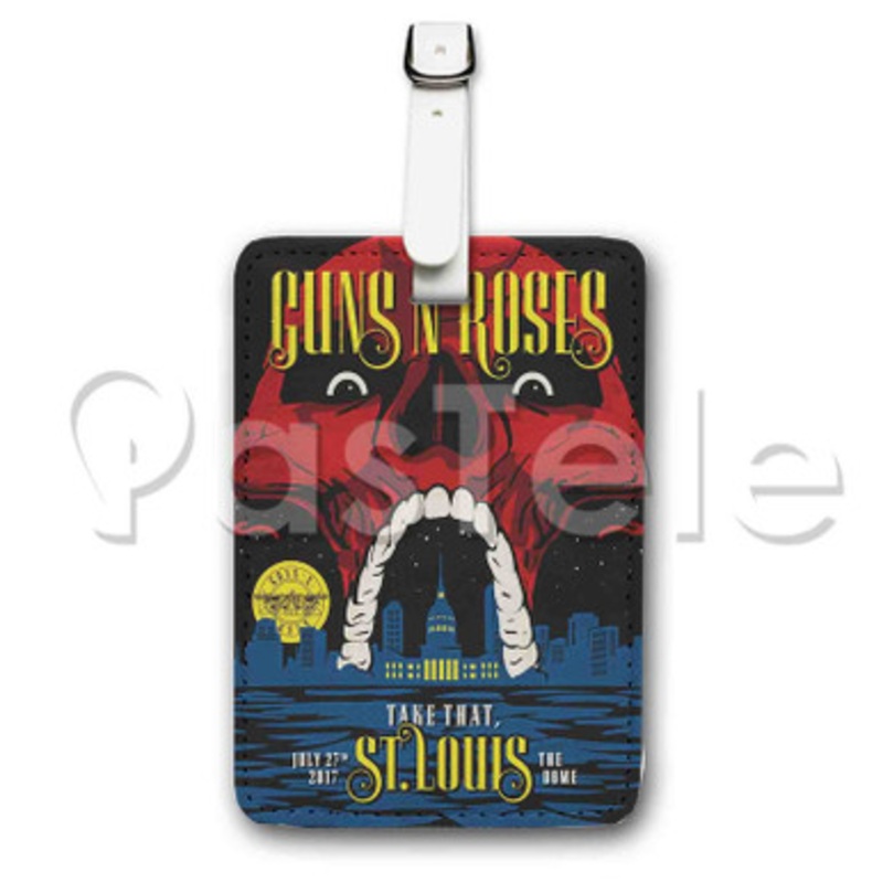 Guns N Roses St Louis Custom Luggage Tags PU Leather Travel Baggage Name ID Labels Tag