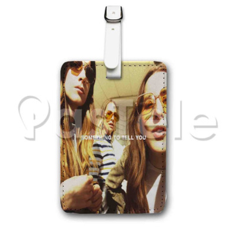 HAIM Something To Tell You Custom Luggage Tags PU Leather Travel Baggage Name ID Labels Tag