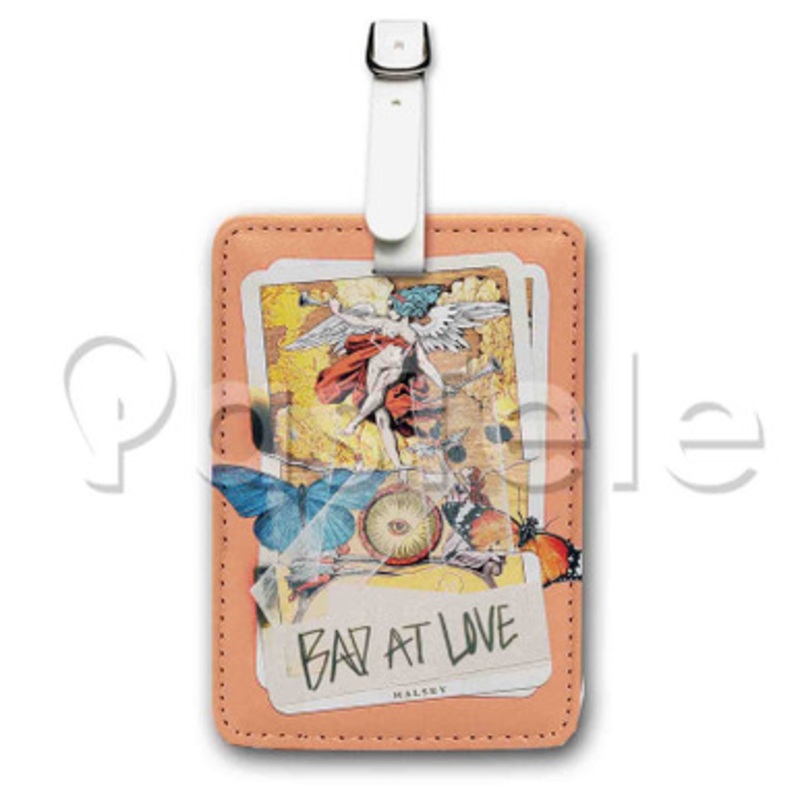 Halsey Bad at Love Custom Luggage Tags PU Leather Travel Baggage Name ID Labels Tag