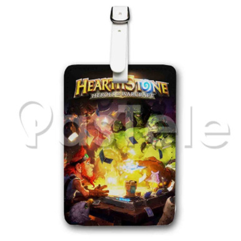 Hearthstone Heroes of Warcraft Custom Luggage Tags PU Leather Travel Baggage Name ID Labels Tag