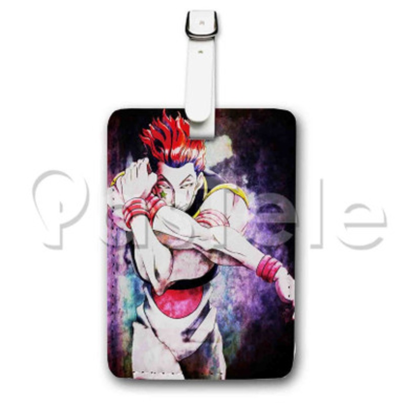 Hisoka Hunter X Hunter Custom Luggage Tags PU Leather Travel Baggage Name ID Labels Tag