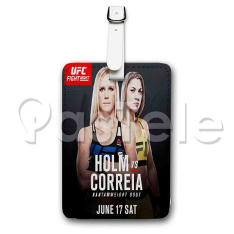 Holly Holm vs Bethe Correia Custom Luggage Tags PU Leather Travel Baggage Name ID Labels Tag