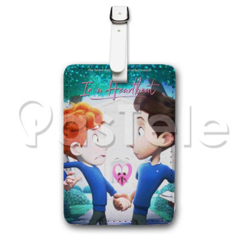 In a Heartbeat Custom Luggage Tags PU Leather Travel Baggage Name ID Labels Tag