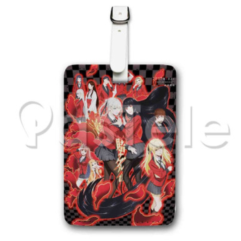 Kakegurui Custom Luggage Tags PU Leather Travel Baggage Name ID Labels Tag