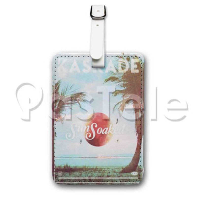 Kaskade Sun Soaked Custom Luggage Tags PU Leather Travel Baggage Name ID Labels Tag