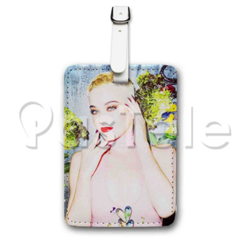 Katy Perry D j Vu Custom Luggage Tags PU Leather Travel Baggage Name ID Labels Tag