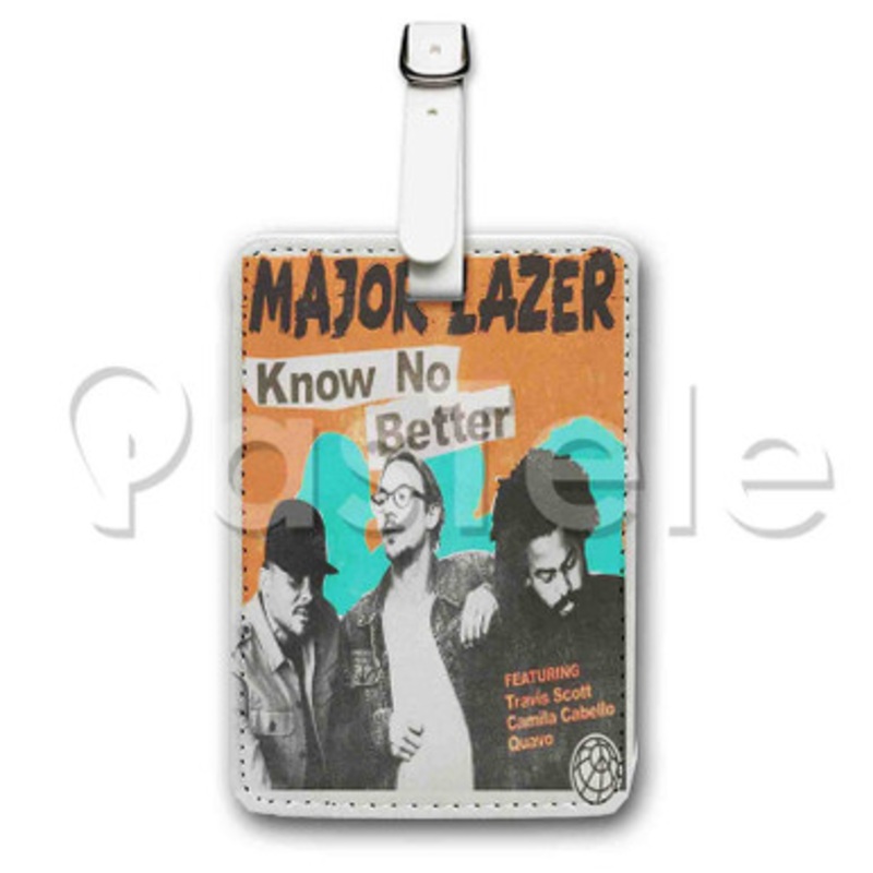 Know No Better Major Lazer Feat Travis Scott Quavo Camila Cab Custom Luggage Tags PU Leather Travel Baggage Name ID Labels Tag