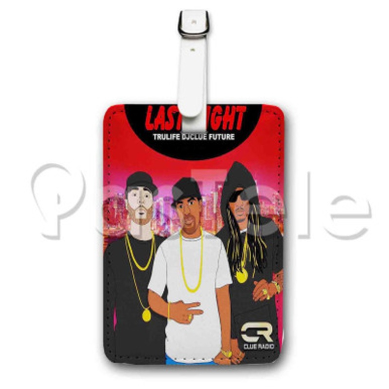 Last Night DJ Clue Feat Future Tru Life Custom Luggage Tags PU Leather Travel Baggage Name ID Labels Tag