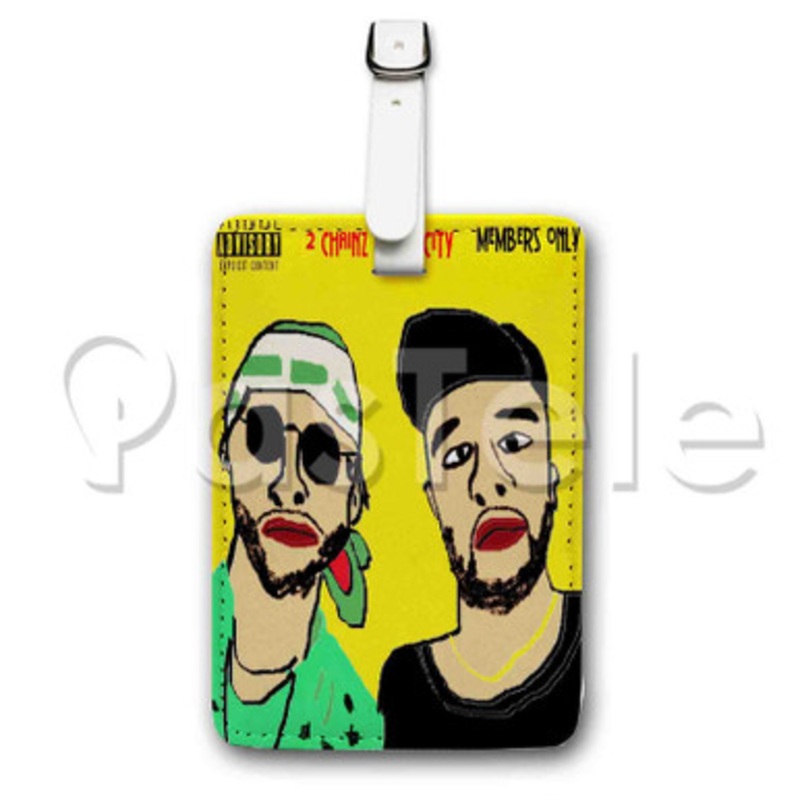 Members Only Chi City Feat 2 Chainz Custom Luggage Tags PU Leather Travel Baggage Name ID Labels Tag