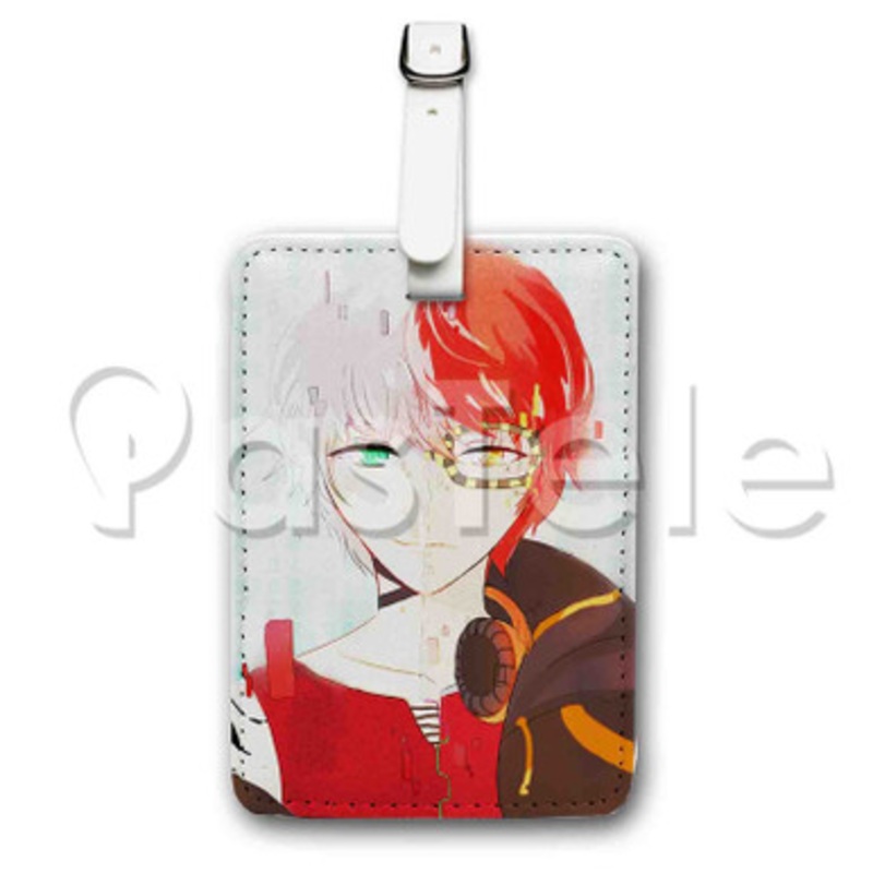 Mystic MEssenger Saeyoung And Saeran Custom Luggage Tags PU Leather Travel Baggage Name ID Labels Tag