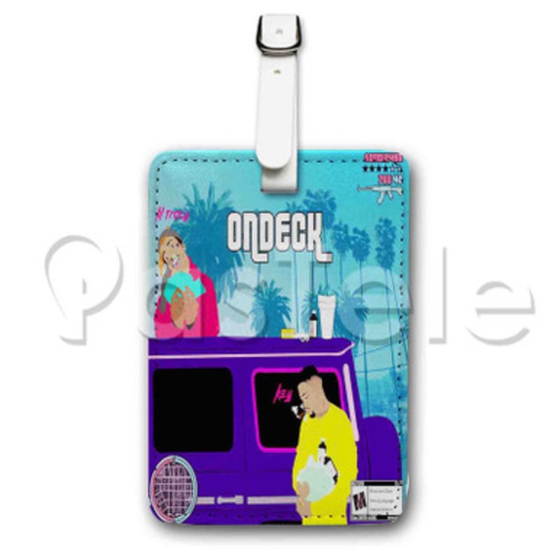 On Deck Key Feat Lil Tracy Custom Luggage Tags PU Leather Travel Baggage Name ID Labels Tag