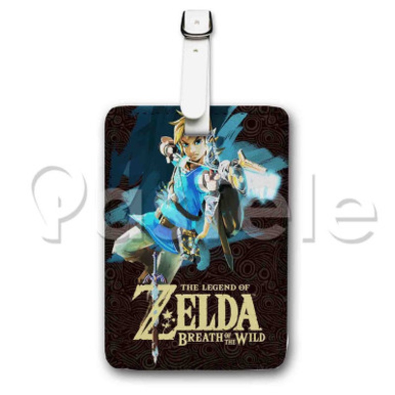 The Legend of Zelda Breath of the Wild Link Custom Luggage Tags PU Leather Travel Baggage Name ID Labels Tag