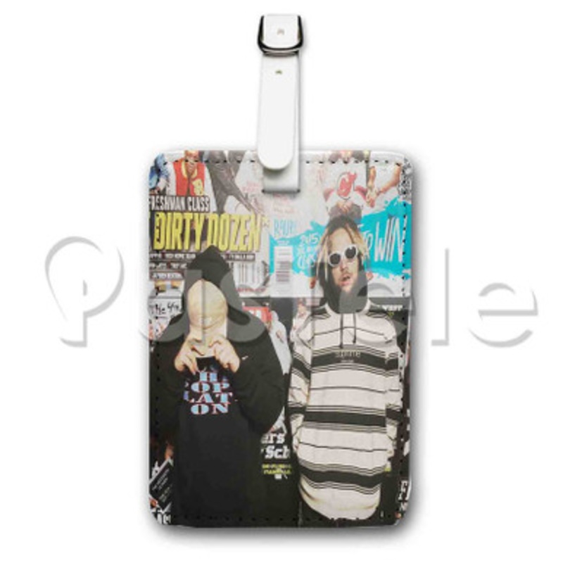 uicideboy Custom Luggage Tags PU Leather Travel Baggage Name ID Labels Tag