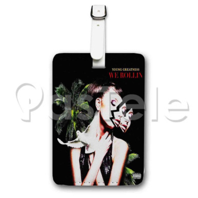 We Rollin Young Greatness Custom Luggage Tags PU Leather Travel Baggage Name ID Labels Tag