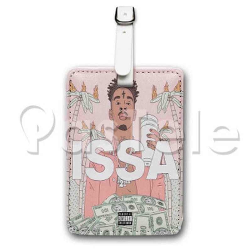 21 Savage Baby Girl Custom Luggage Tags PU Leather Travel Baggage Name ID Labels Tag