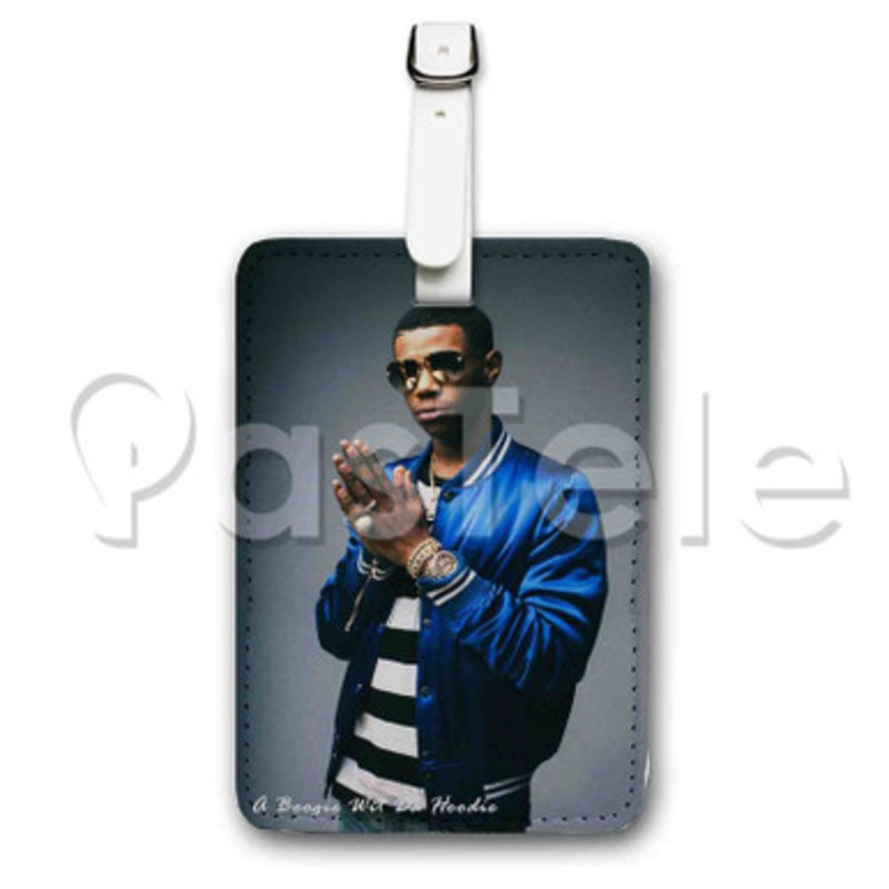 A Boogie Wit Da Hoodie Custom Luggage Tags PU Leather Travel Baggage Name ID Labels Tag