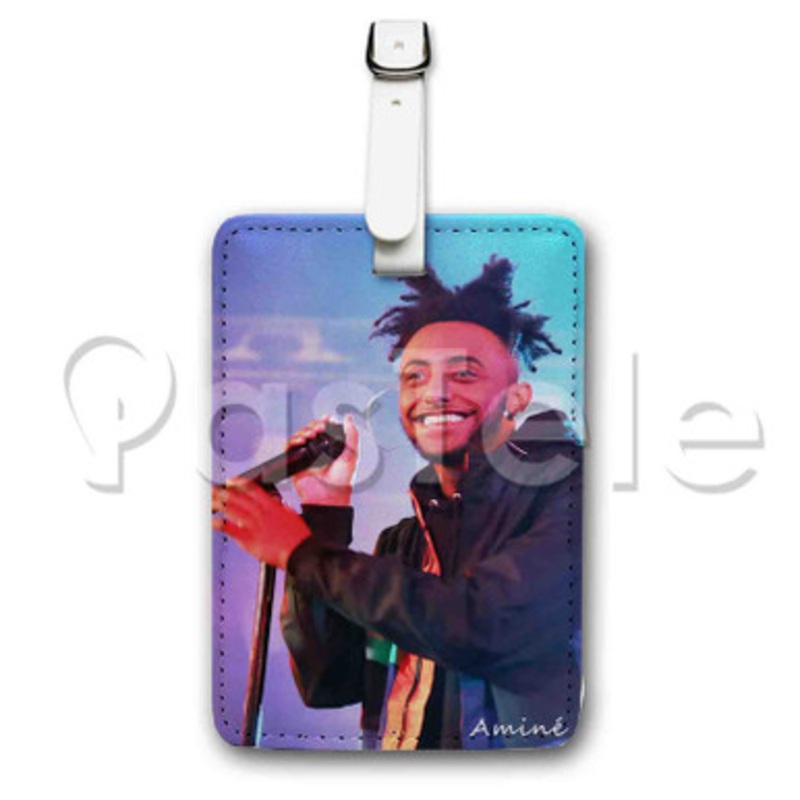 Amin Custom Luggage Tags PU Leather Travel Baggage Name ID Labels Tag