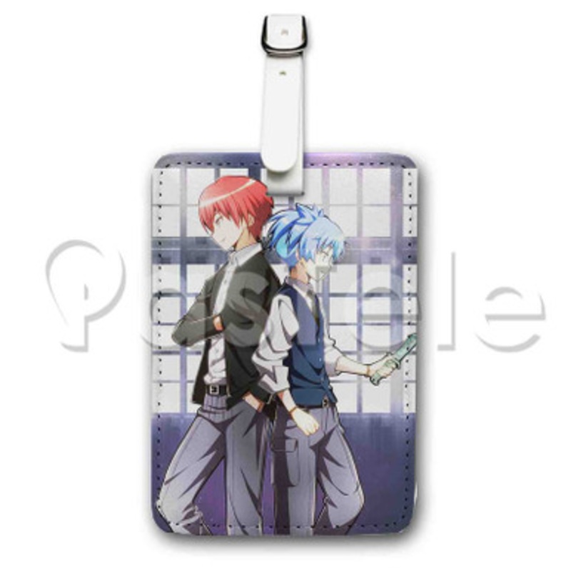 Ansatsu Kyoushitsu Assasination Classroom Custom Luggage Tags PU Leather Travel Baggage Name ID Labels Tag