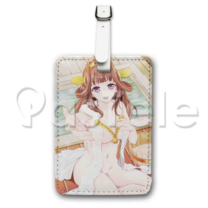 Aoi Hime Jitaku Keibiin Custom Luggage Tags PU Leather Travel Baggage Name ID Labels Tag