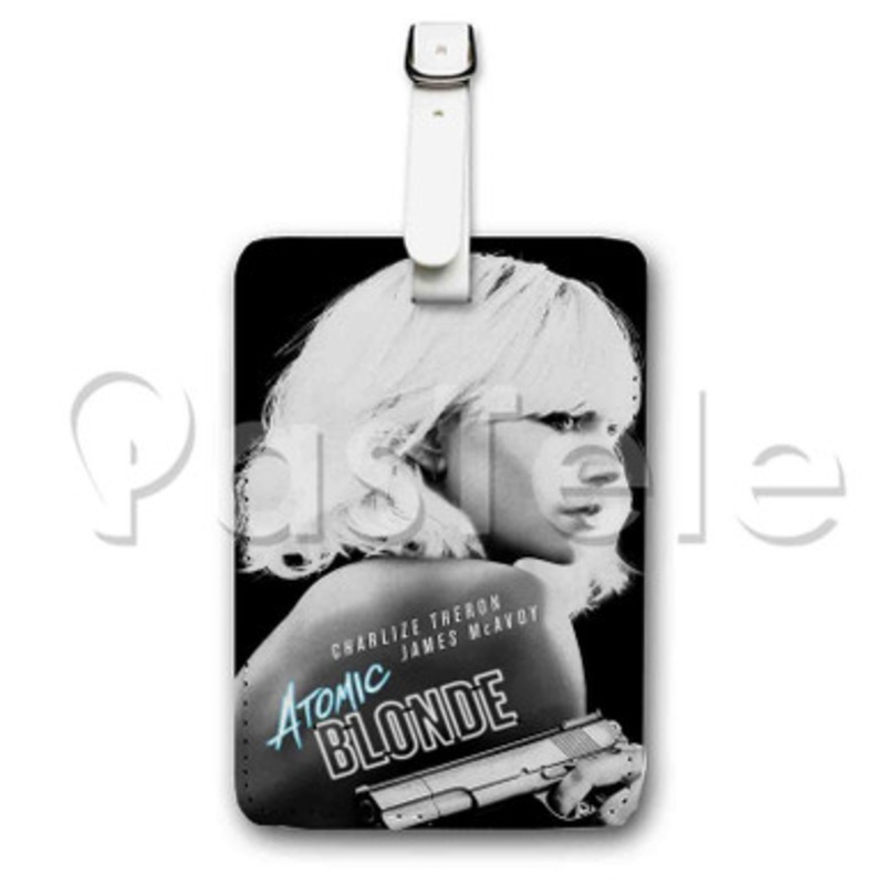 Atomic Blonde Custom Luggage Tags PU Leather Travel Baggage Name ID Labels Tag