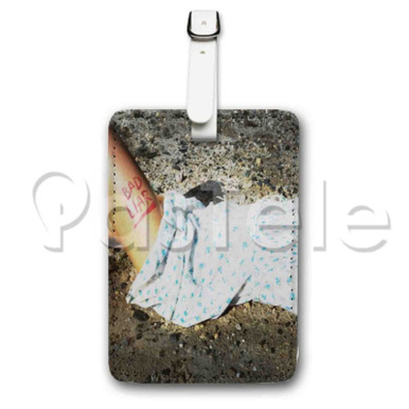 Bad Liar Selena Gomez Custom Luggage Tags PU Leather Travel Baggage Name ID Labels Tag