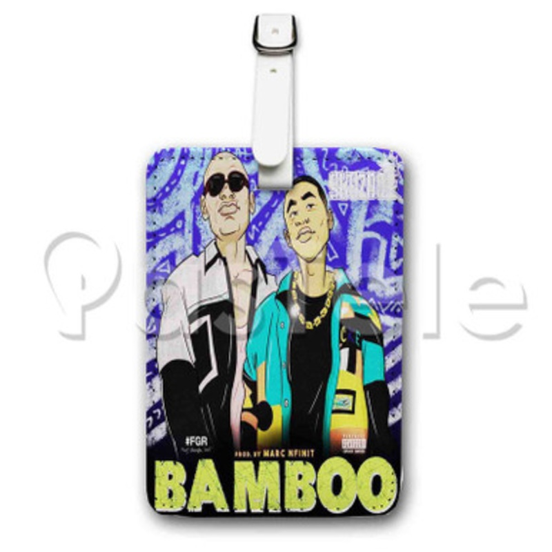 Bamboo Skyzoo Custom Luggage Tags PU Leather Travel Baggage Name ID Labels Tag