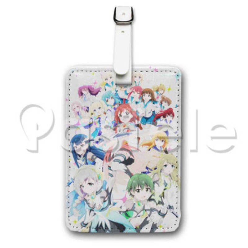 Battle Girl High School Custom Luggage Tags PU Leather Travel Baggage Name ID Labels Tag