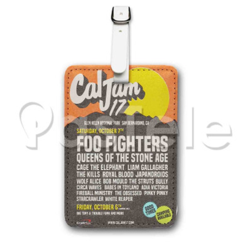 Cal Jam 17 Custom Luggage Tags PU Leather Travel Baggage Name ID Labels Tag