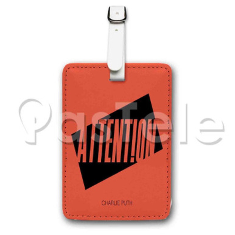 Charlie Puth Attention Custom Luggage Tags PU Leather Travel Baggage Name ID Labels Tag