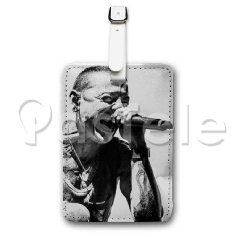 Chester Bennington Custom Luggage Tags PU Leather Travel Baggage Name ID Labels Tag